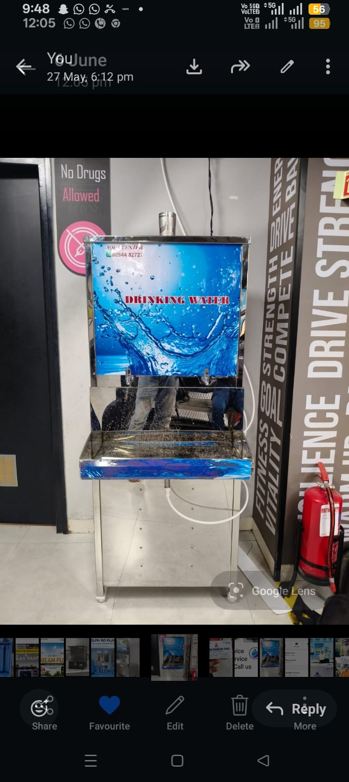 Glass of clean purified drinking water
