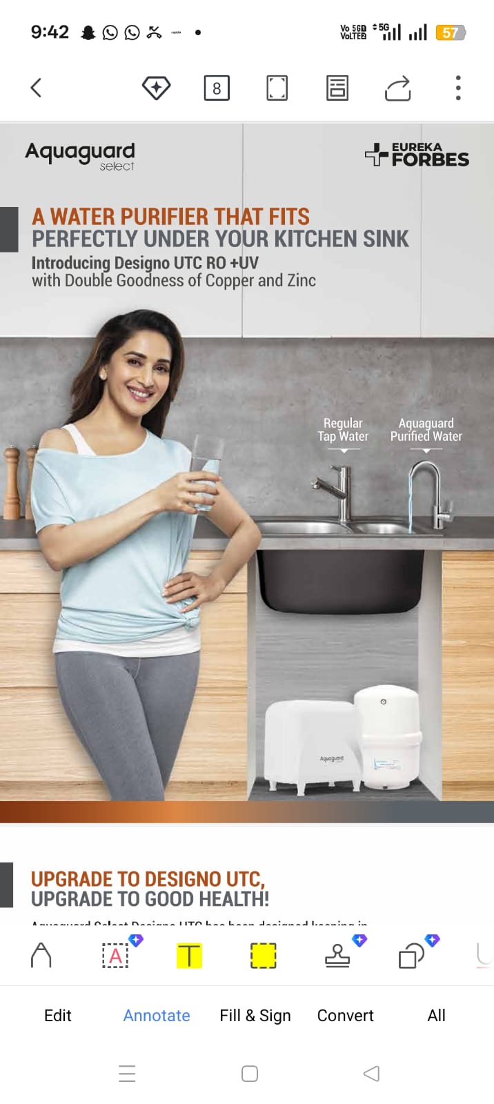 Office pantry RO purifier maintenance visit